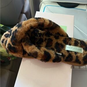 Patricia Green Leopard Print Slippers